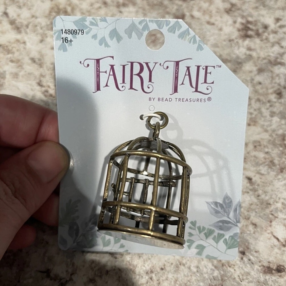 Bead Treasures Fairy Tale NEW Bird Cage Necklace Charm